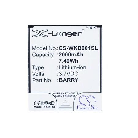 Bsc Preferred Wiko Barry Barry Dual SIM Mobile Phone Replacement Battery CS-WKB001SL